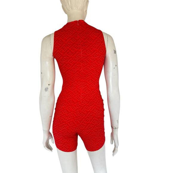 Fendi X Skims Sleeveless Mid Thigh Bodysuit In Georgia New with Tags! sz S - Picture 4 of 13